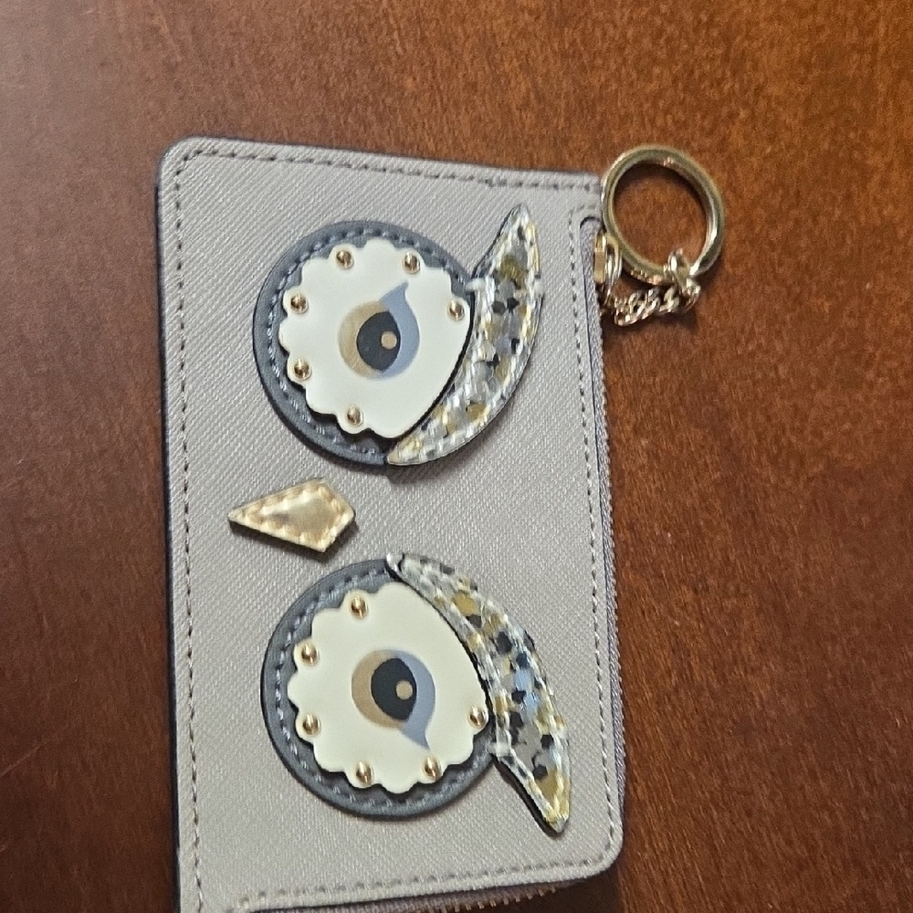 Gray Owl Cardholder Keychain